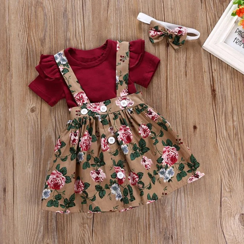 🌹 Baby Girl Floral Print Clothes Set 🌹