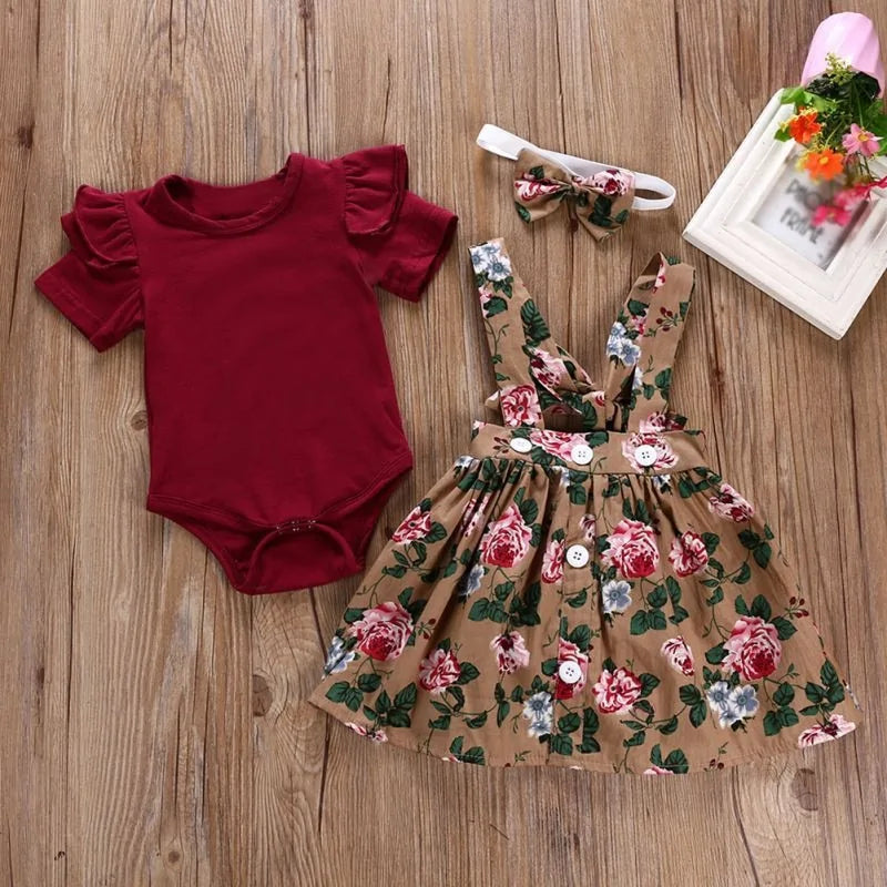 🌹 Baby Girl Floral Print Clothes Set 🌹